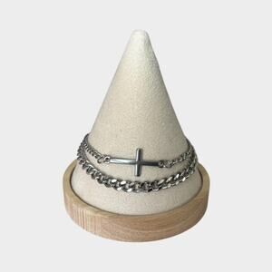 Double Layer Stainless Steel Men Bracelet